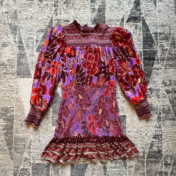 farm rio purple flower mini dress Farm Rio Mini Dress, New With Tags, Size Medium